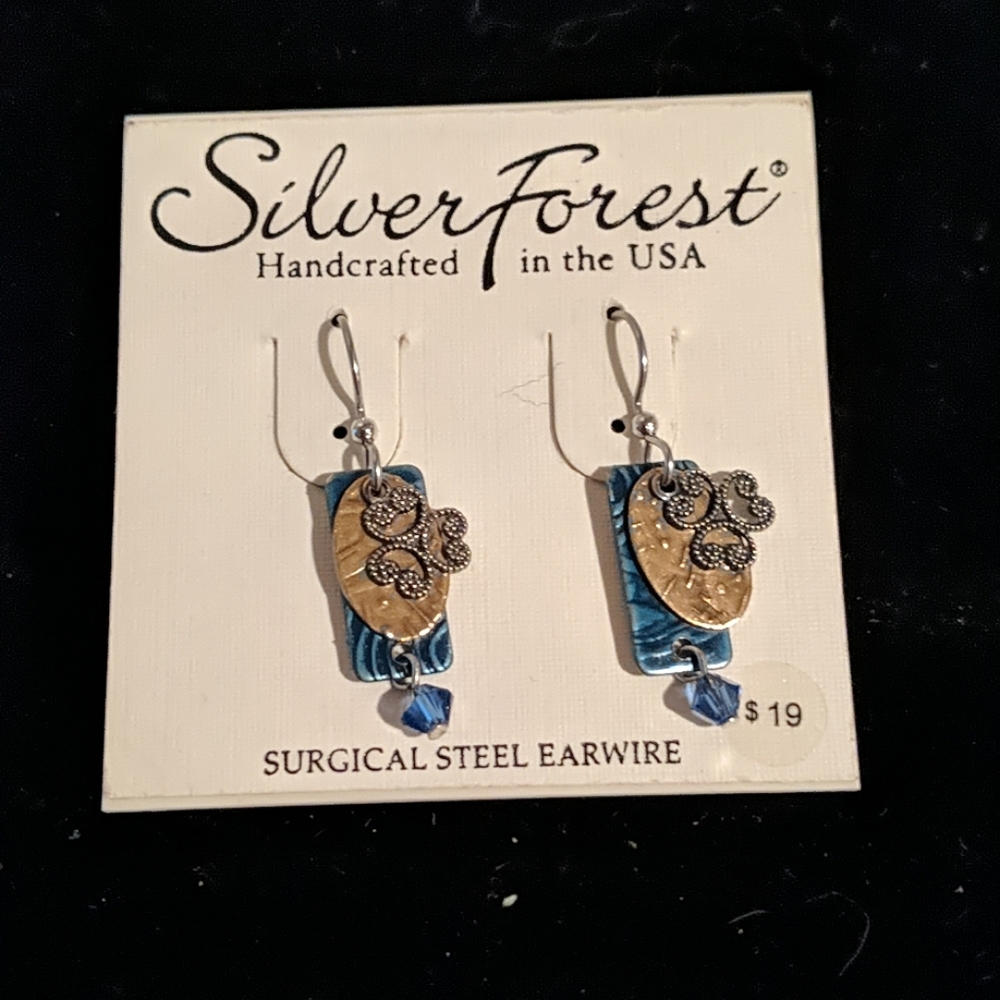 NWT Silver Forest Earrings